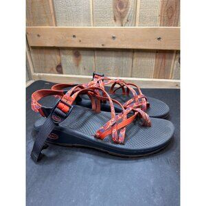 Chaco Womens Z/Cloud Sandals Size 11 Red & Blue Adjustable Straps Outdoor